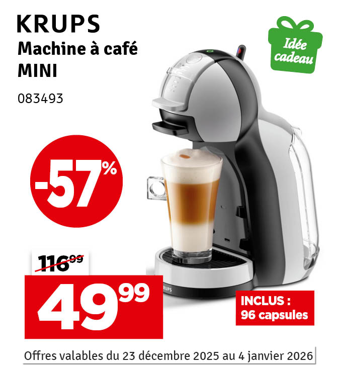 Machine à café Mini Me YY5771FD + 96 capsules KRUPS